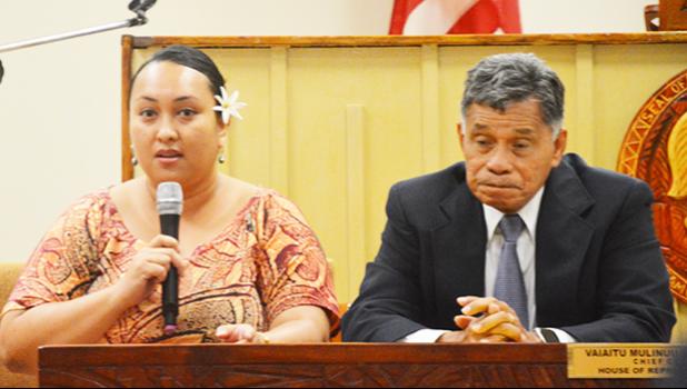 DOC director, Petti T. Matila and Department of Homeland Security director Samana Semo Veavea