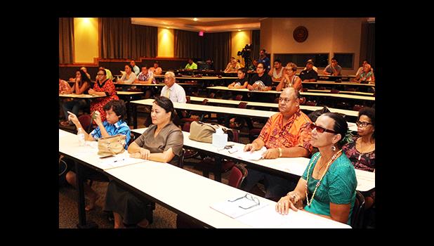A look at the ASCC Lecture Hall during the Tatau Forum that was held yesterday morning – to officially kick of the 12th Annual Tisa’s Tattoo Festival. [photo: TG]