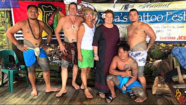 Candyman, Tisa and Aumua Amata with Tattoo Fest participants