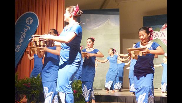 Le Taupou Manaia performing in August of last year.