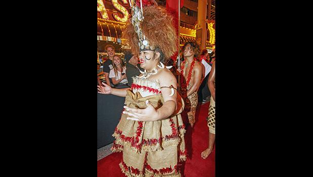 A Taupou greeted rugby fans