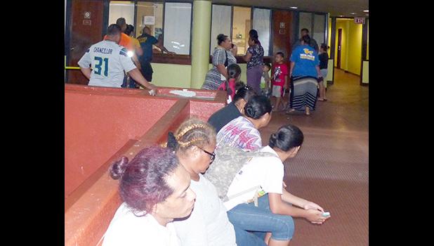 People waiting in line to get tax refunds