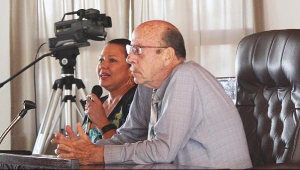 Territorial Bank of American Samoa (TBAS) Board nominee Leilua Stevenson and current TBAS board chairman, Steve Watson