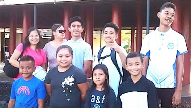Some of American Samoa's Junior Golfers and families