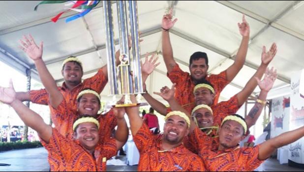 Winner of the Teuila String Band Competition: Maeva string band. 