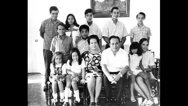 Peter Tali and Nora Coleman with their family. Coleman family