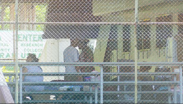 Some of the people quaratined at the ASCC gym earlier this week