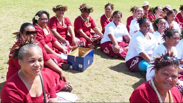 Tafuna High School performing during the 2019 Flag Day. 