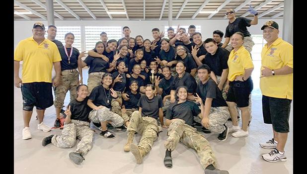 Tafuna High School JROTC members