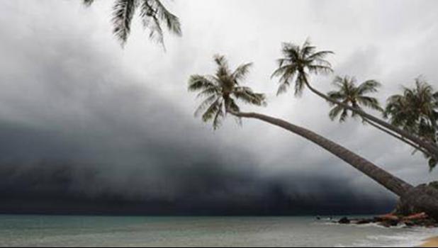 Tonga shoreline as Gita approached yesterday. [NZ High Commission website]