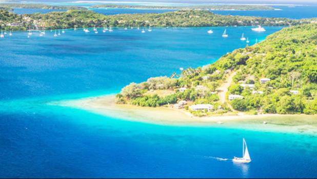 An anchorage in Tonga 
