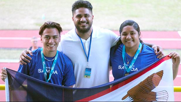 Team American Samoa with coach Sonny Sanitoa