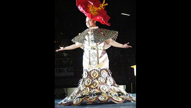 Miss American Samoa Magalita Philomena Johnson in her traditionally inspired wear