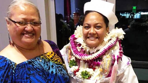 Trina Tuvale, with her aunt Petesa.