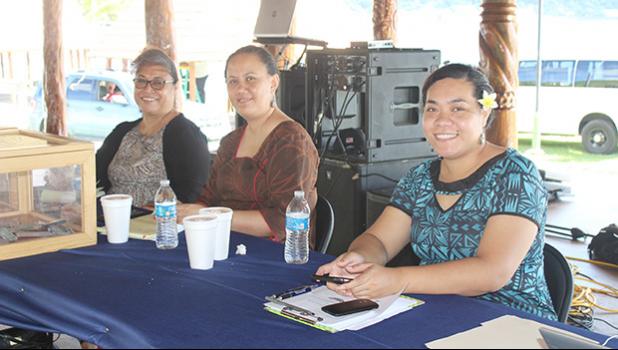A trio of ASG personnel assigned to gather information and donations