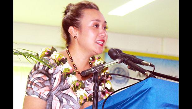Trixy Taua-Petaia during her keynote address on Tuesday