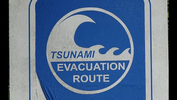 Tsunami warning sign