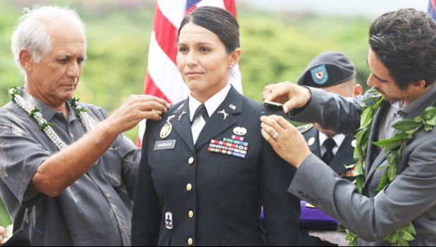 Congresswoman Tulsi Gabbard during 2015 promotion ceremony