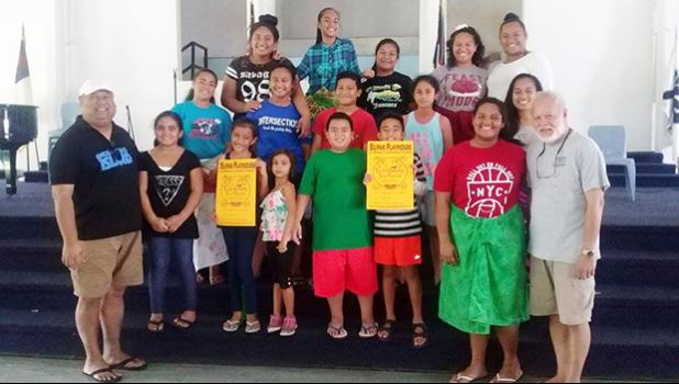 Uelese Petaia, actor and performing arts activist gave acting tips to youngsters of the Silipas Playhouse, as it prepares to stage “Twinderella”. Petaia can be currently seen in “1000 Ropes” — a Samoan-language drama film from the writer and director of the Orator, Tusi Tamasese. Tickets are on sale for $10 for Twinderella, set to be performed this week - on Wednesday and Thursday. Children below 10 years are free.  Doors open at 5:30 p.m. [Courtesy photo]