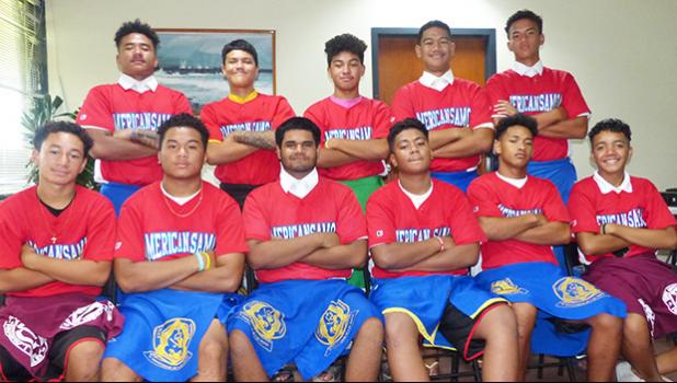 Members of the American Samoa 18U national baseball team