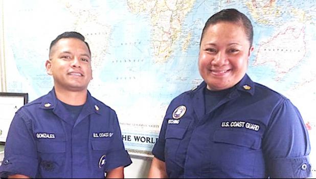 PO1 Manuel Gonzales and YN1 Moli Po Ching