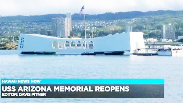 Screenshot of USS Arizona Memorial reopening