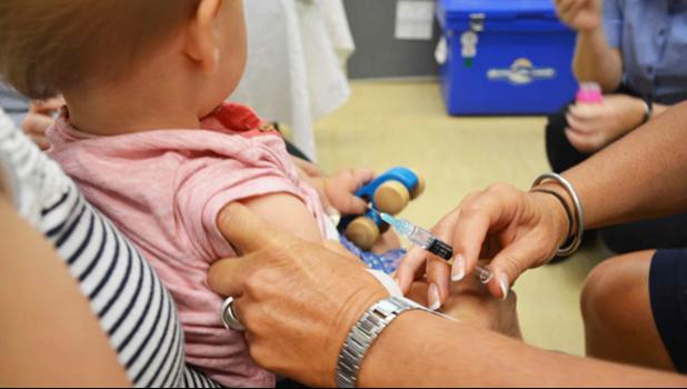 photo of a child being vaccinated