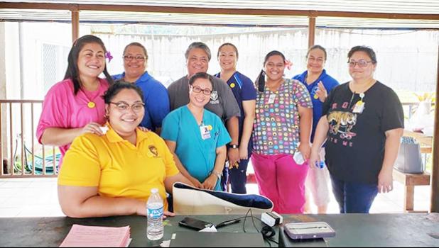 Medical personnel who are part of the COVID-19 Medical Team posing for a photo