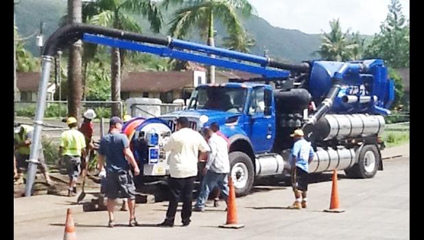 DPW vacuum truck when it was newly delivered in 2012.