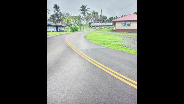 Newly resurfaced road in Vaitogi