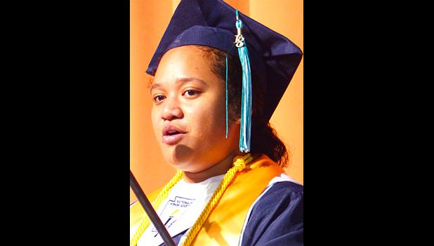 Iakina Adventist Academy class of 2018 Valedictorian, Ingrid Papalii. 