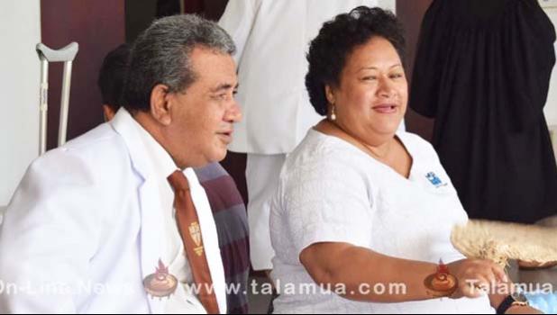 The General Secretary of the Congregational Christian Church, Reverend Vavatau Taufao and the CEO of the Ministry of Revenue, and Matafeo Avalisa Fautuaalii