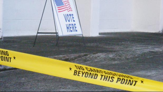 Vote Here sign