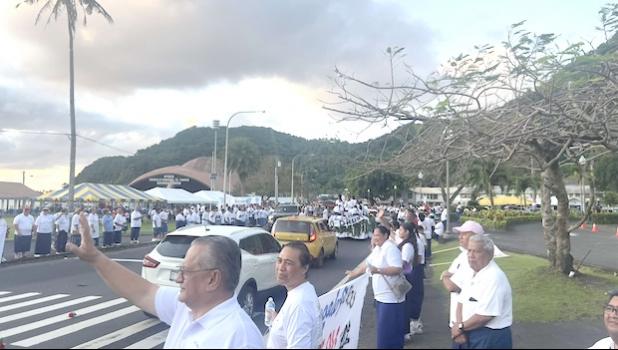 More than 2,000 church members WALK AND WAVE