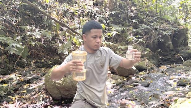 Water quality testing in Am Samoa National Park