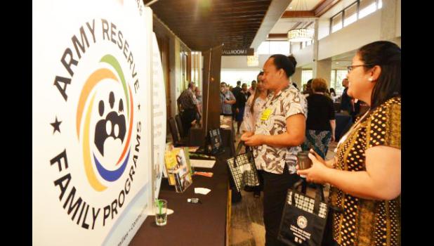 The U.S. Army Reserve command and 9th Mission Support Command welcomed Soldiers and families of the U.S. Army Reserve from Guam, American Samoa and Hawaii April 27-29 for a Yellow Ribbon Reintegration Program. [1st Sgt. Crista Mack]