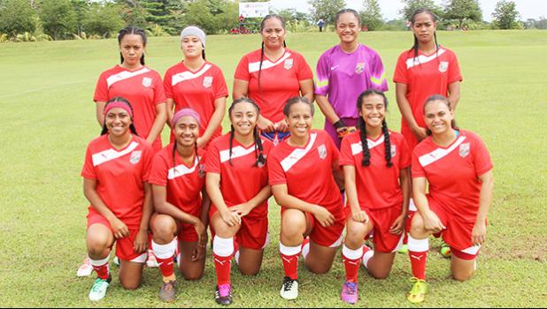The American Samoa women’s national team pose