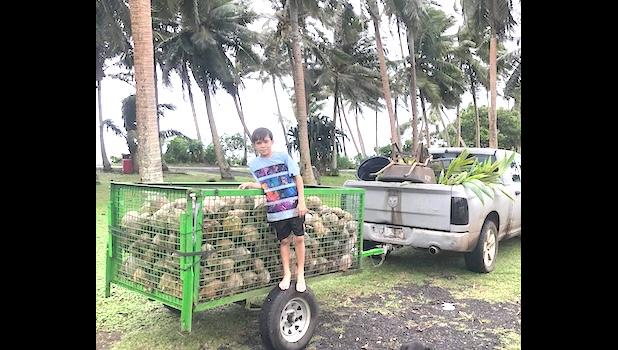 Young farmer Samule Snow