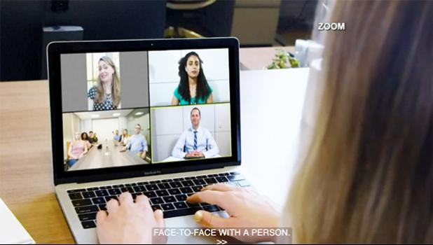 Screenshot of 4 people in a zoom chat