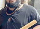 Man with nose flute