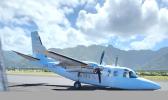 A facebook post by one the passengers that was on Talofa Airways Flight 511 (Apia/ PPG) shows this photo of the aircraft sitting on its nose — saying it happened after its front wheel tilted and popped. A facebook post by one the passengers that was on Talofa Airways Flight