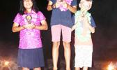 The top three winners of the 11 and Under competition of the Pago Pago Harbor Optimist Sailing Regatta held Saturday, Oct.14, 2017 out of Sadie’s By the Sea Beach Resort. This is the first junior sailing regatta Pago Pago has hosted since 2008, which saw 11 Apia sailors compete against our local sailors.  [Courtesy photo]