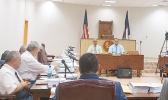 Administrators of the Tafuna Correctional Facility testifying 