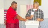 One of the many voters at Maoputasi #2 