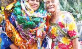 Lotonuu Faatafa Gago (right), from the village of Se’etaga was extremely excited and willing to share the life of her granddaughter. Valerie Faasi’u Simamao with her grandmother Lotonuu Faatafa Gago