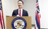 In this Feb. 3, 2017, file photo, Hawaii Attorney General Doug Chin speaks at a news conference in Honolulu announcing the state of Hawaii has filed a lawsuit challenging President Donald Trump's travel ban. The state of Hawaii has become the first state to sue to stop Trump's revised travel ban. Attorneys for the state filed the lawsuit Wednesday, March 8, 2017, in federal court in Honolulu. The state had previously sued over Trump's initial travel ban, but that lawsuit was put on hold while other cases played out across the country. (AP Photo/Audrey McAvoy, File) In this Feb. 3, 2017, file photo, Hawaii Attorney General Doug Chin speaks at a news conference in Honolulu announcing the state of Hawaii has filed a lawsuit challenging President Donald Trump's travel ban. The state of Hawaii has become the first state to sue to stop Trump's revised travel ban. Attorneys for the state filed the lawsuit Wednesday, March 8, 2017, in federal court in Honolulu. The state had previously sued over Trump's initial travel ban, but that lawsuit was put on hold while other cases pl