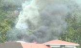 fire behind police headquarters