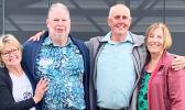 Mr Crocos' (second left) wife (left) 