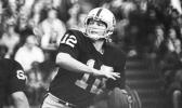In this 1974 file photo, Oakland Raiders quarterback Ken Stabler looks to pass. According to a report released on Tuesday, July 25, 2017 by the Journal of the American Medical Association, research on 202 former football players found evidence of a brain disease linked to repeated head blows in nearly all of them, from athletes in the National Football League, college and even high school. Stabler is among the cases previously reported. (AP Photo/File) In this 1974 file photo, Oakland Raiders quarterback Ken Stabler looks to pass. According to a report released on Tuesday, July 25, 2017 by the Journal of the American Medical Association, research on 202 former football players found evidence of a brain disease linked to repeated head blows in nearly all of them, from athletes in the National Football League, college and even high school. Stabler is among the cases previously reported. (AP Photo/File)