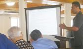 ASG Revenue Task Force chairman, Attorney General Talauega Eleasalo Ale, speaking at last Thursday’s briefing of lawmakers on upcoming proposed measures, which would hike some taxes, but repeal others as well as update the local tax code.  [photo: FS]